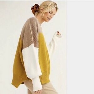 Free People Colour Block Sweater